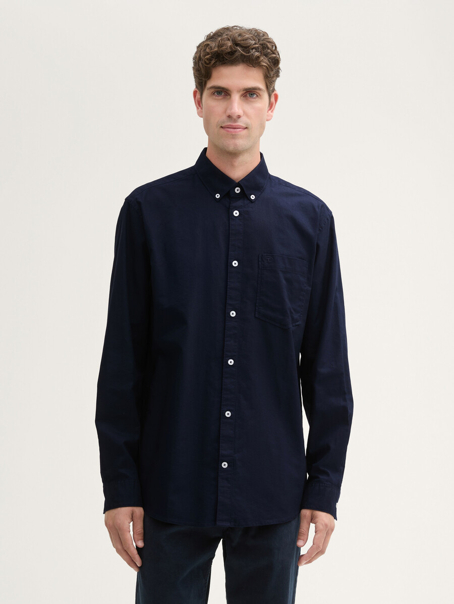 camicia vestibilità regolare con taschino sul petto