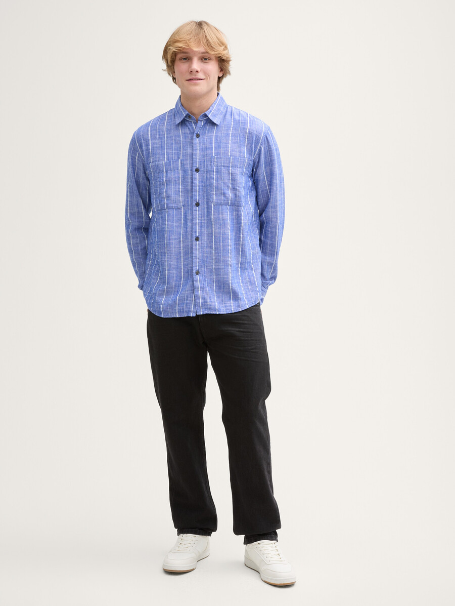 camicia dalla vestibilità comoda con contenuto di lino