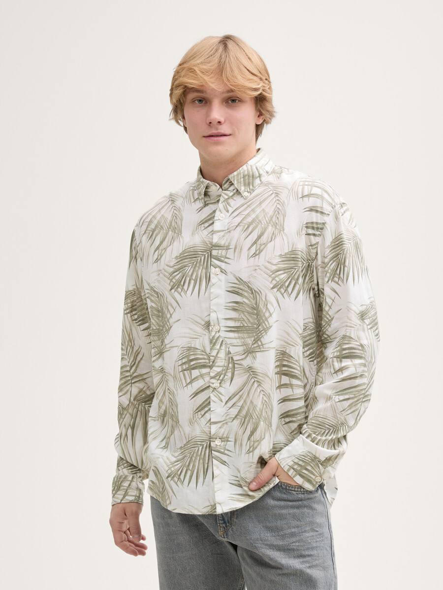 camicia dalla vestibilità comoda con contenuto di lino