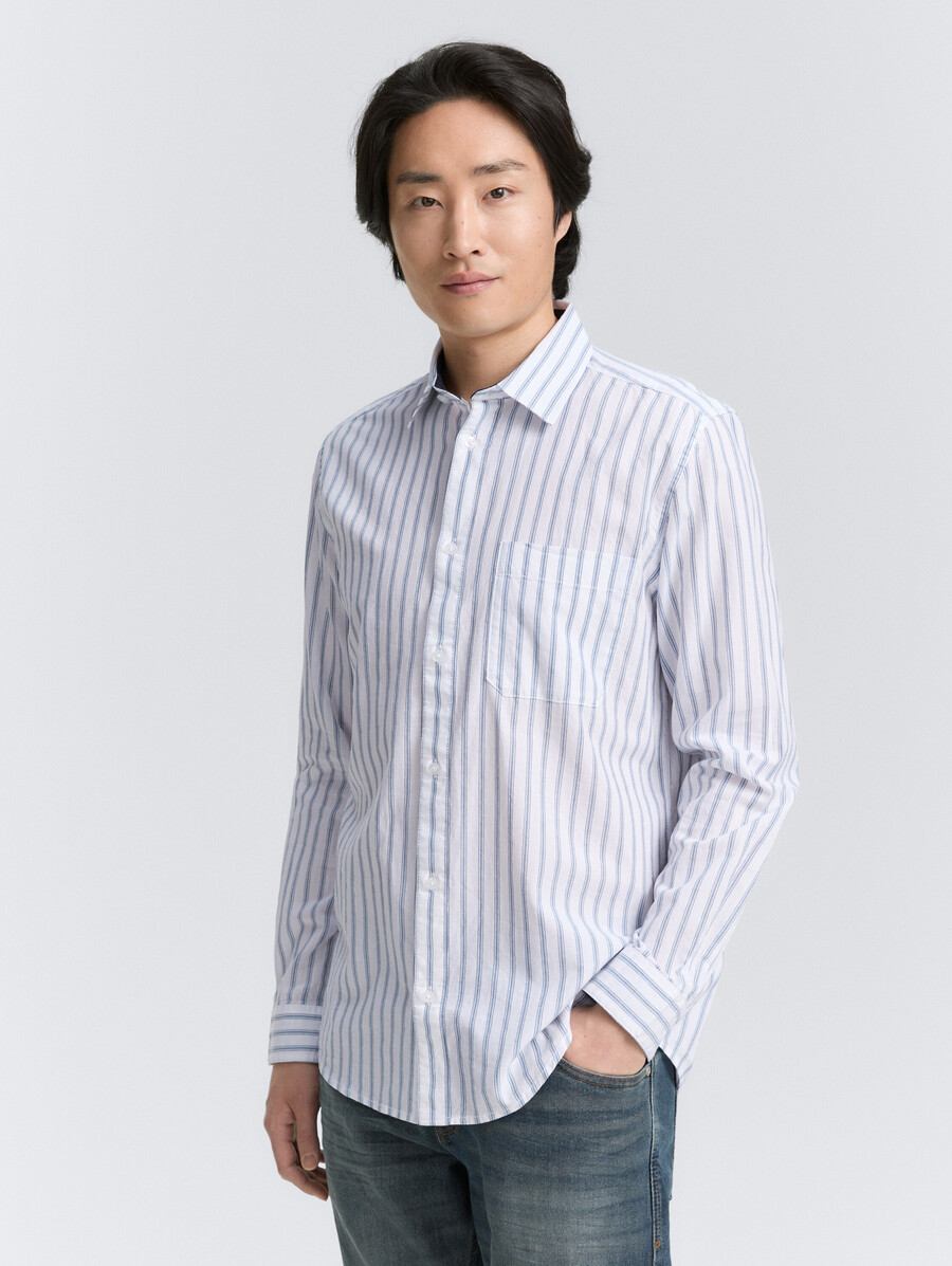 camicia vestibilità regolare con motivo a righe