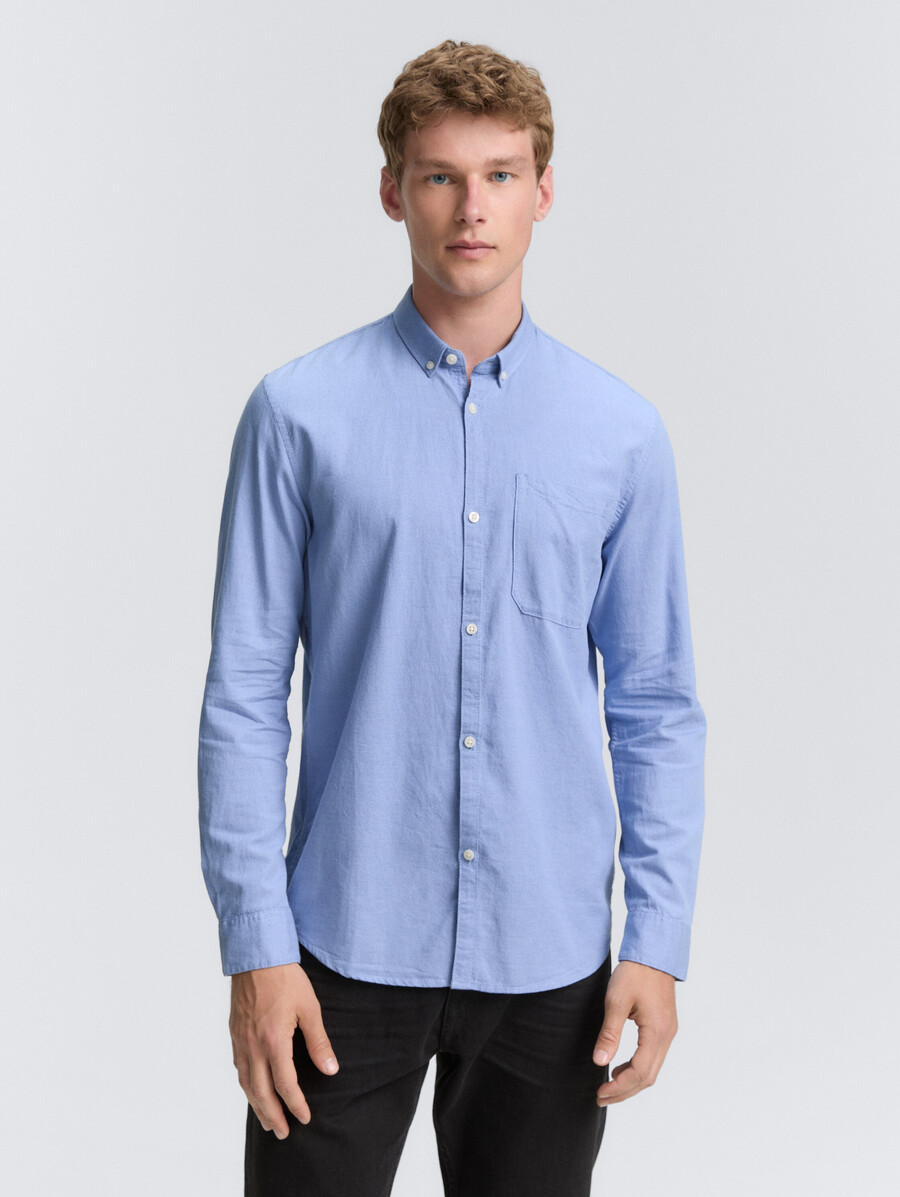 camicia vestibilità regolare con taschino sul petto