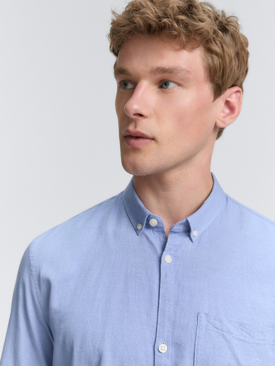 camicia vestibilità regolare con taschino sul petto