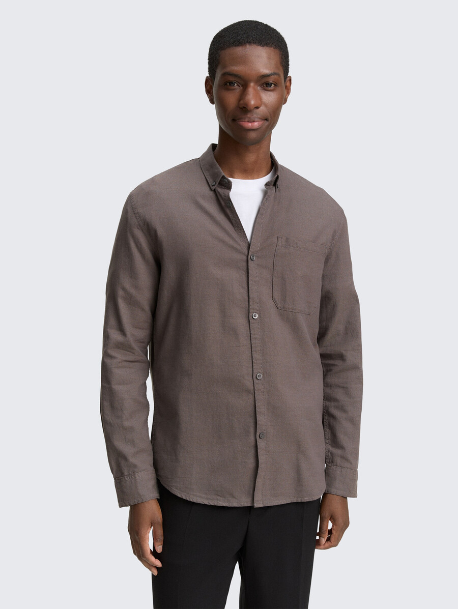camicia vestibilità regolare con taschino sul petto