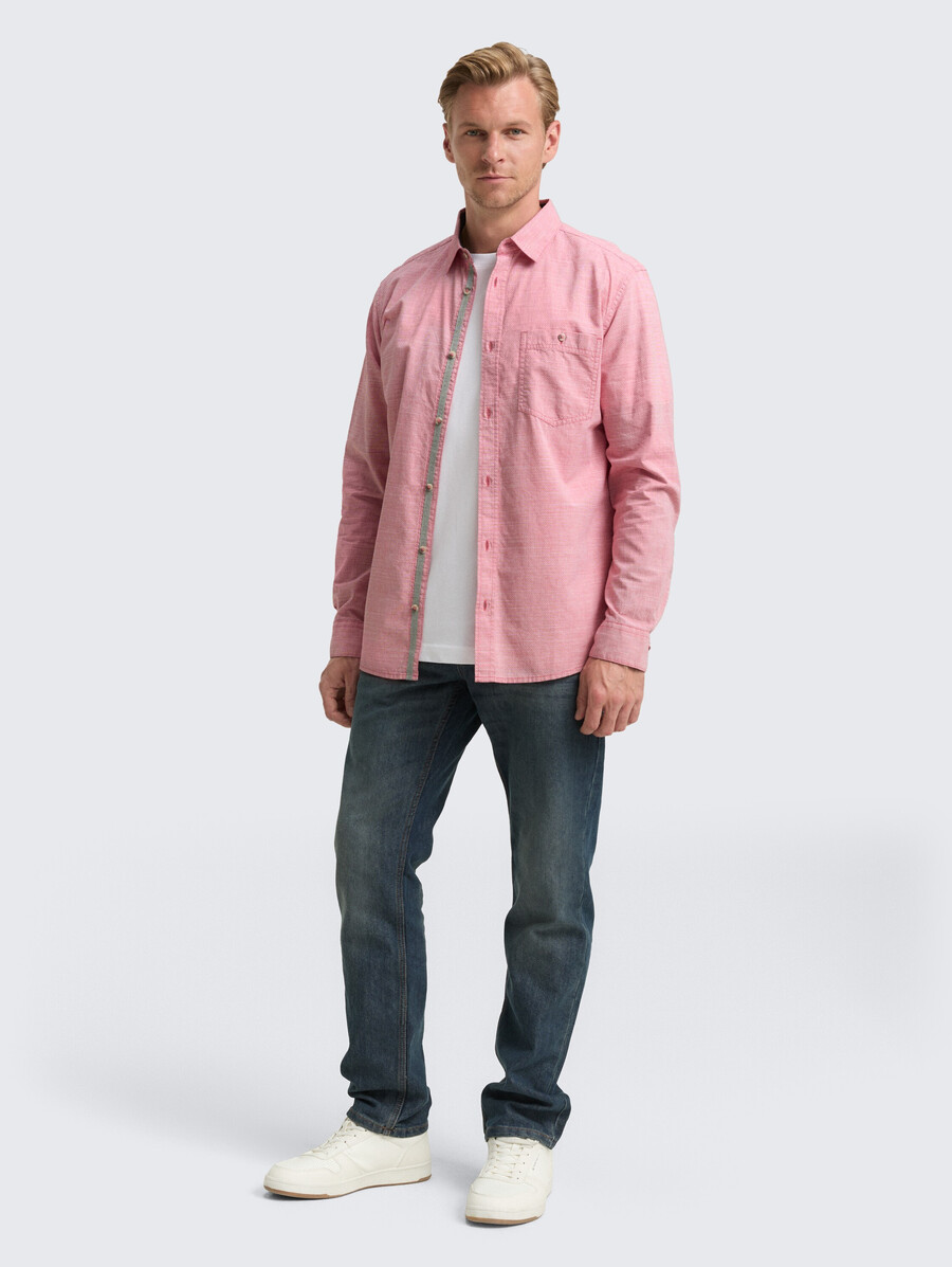 camicia vestibilità regolare con taschino sul petto