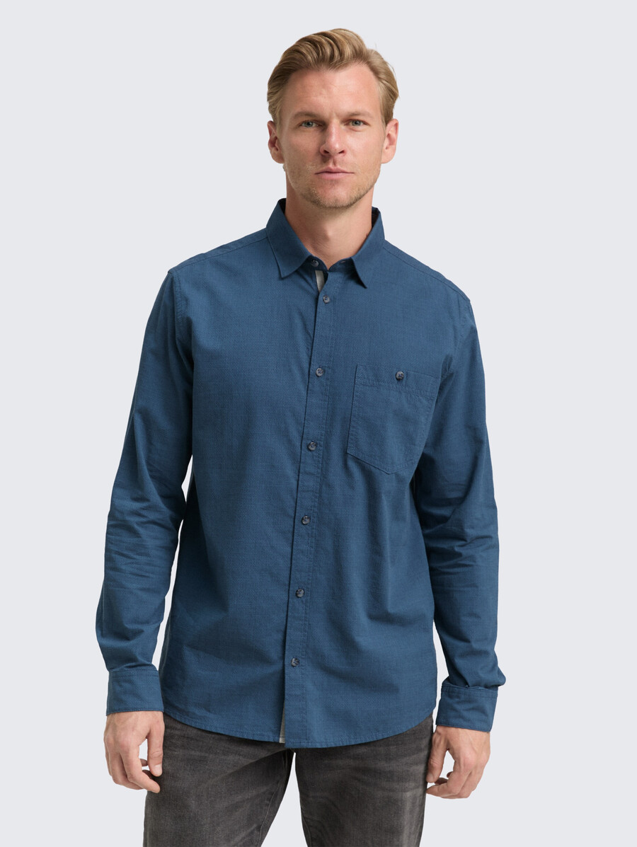 camicia vestibilità regolare con taschino sul petto