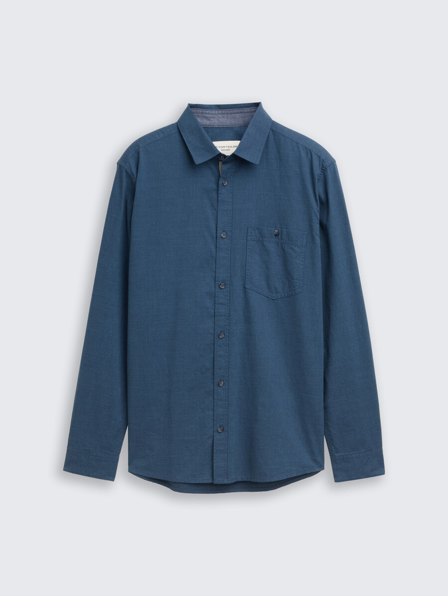 camicia vestibilità regolare con taschino sul petto