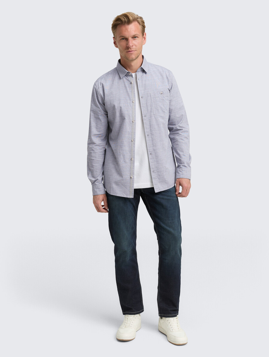 camicia vestibilità regolare con taschino sul petto