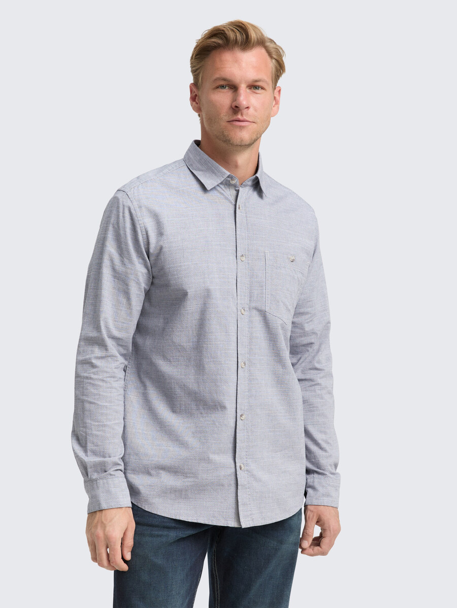 camicia vestibilità regolare con taschino sul petto
