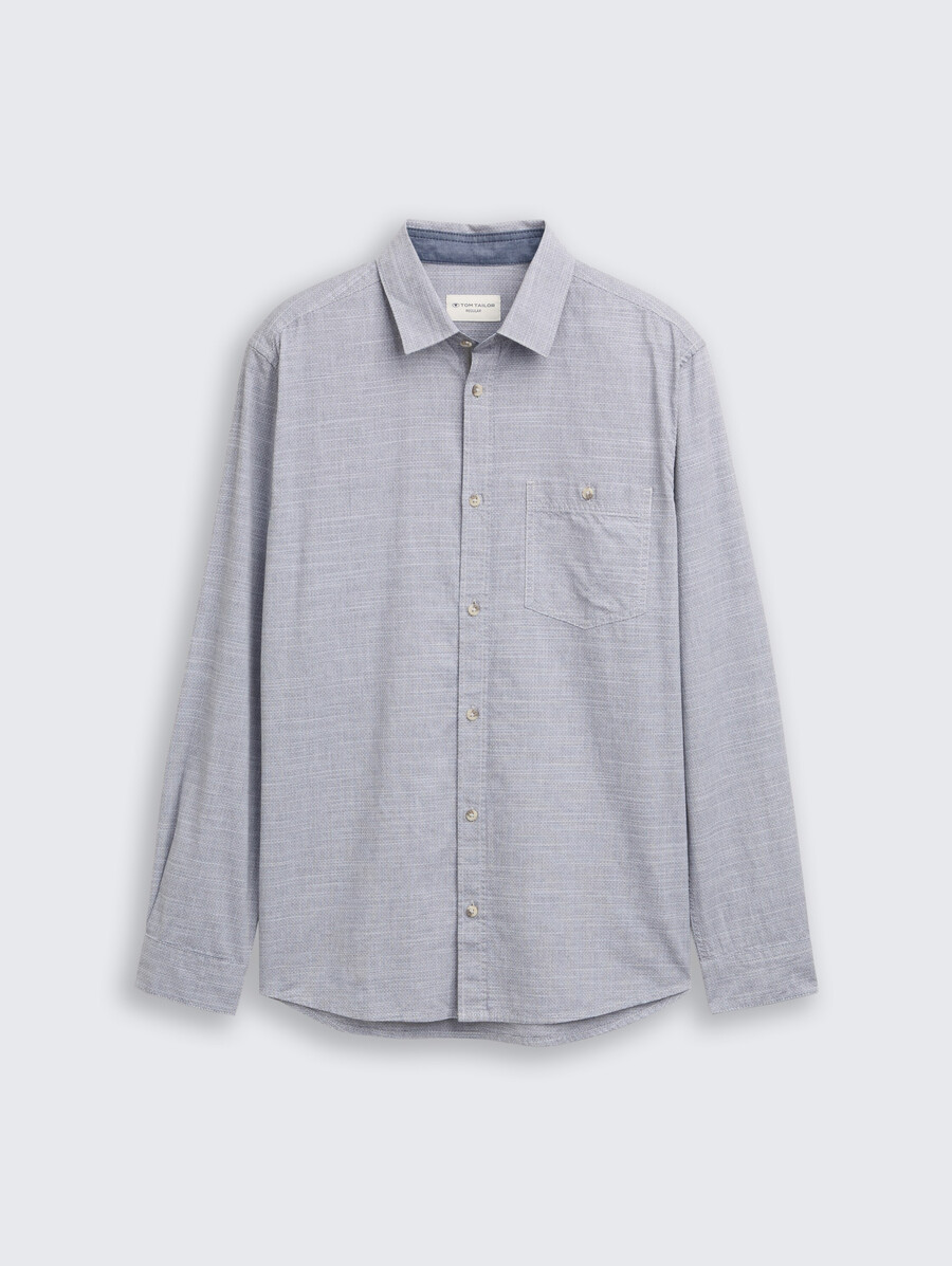 camicia vestibilità regolare con taschino sul petto