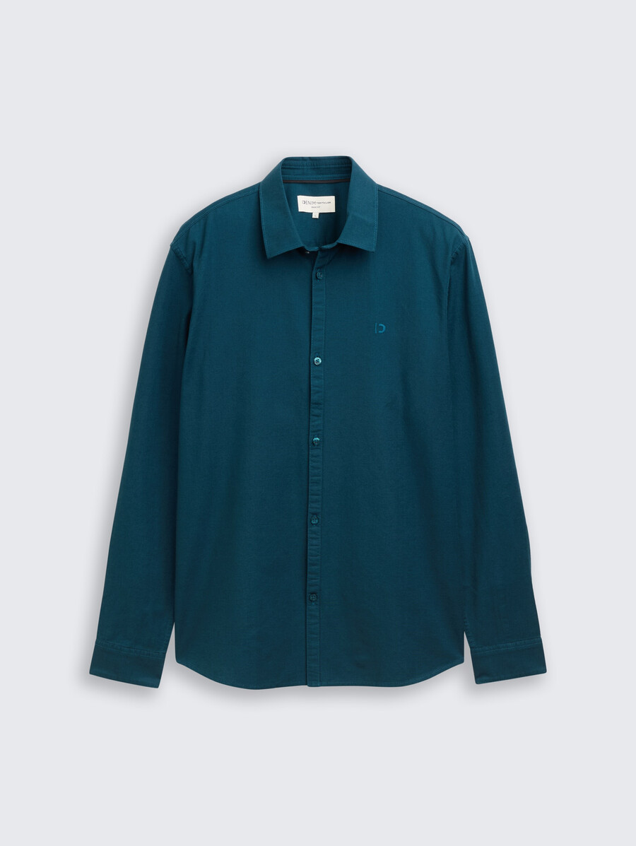 camicia vestibilità regolare con ricamo del logo