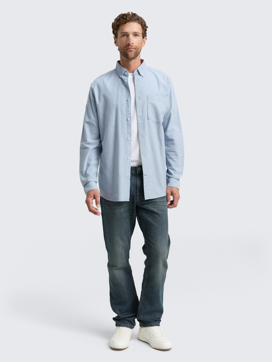 camicia vestibilità regolare con taschino sul petto