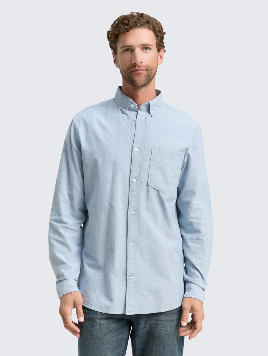 camicia vestibilità regolare con taschino sul petto