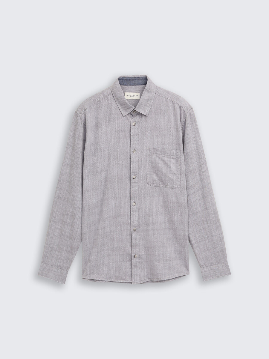camicia vestibilità regolare con taschino sul petto