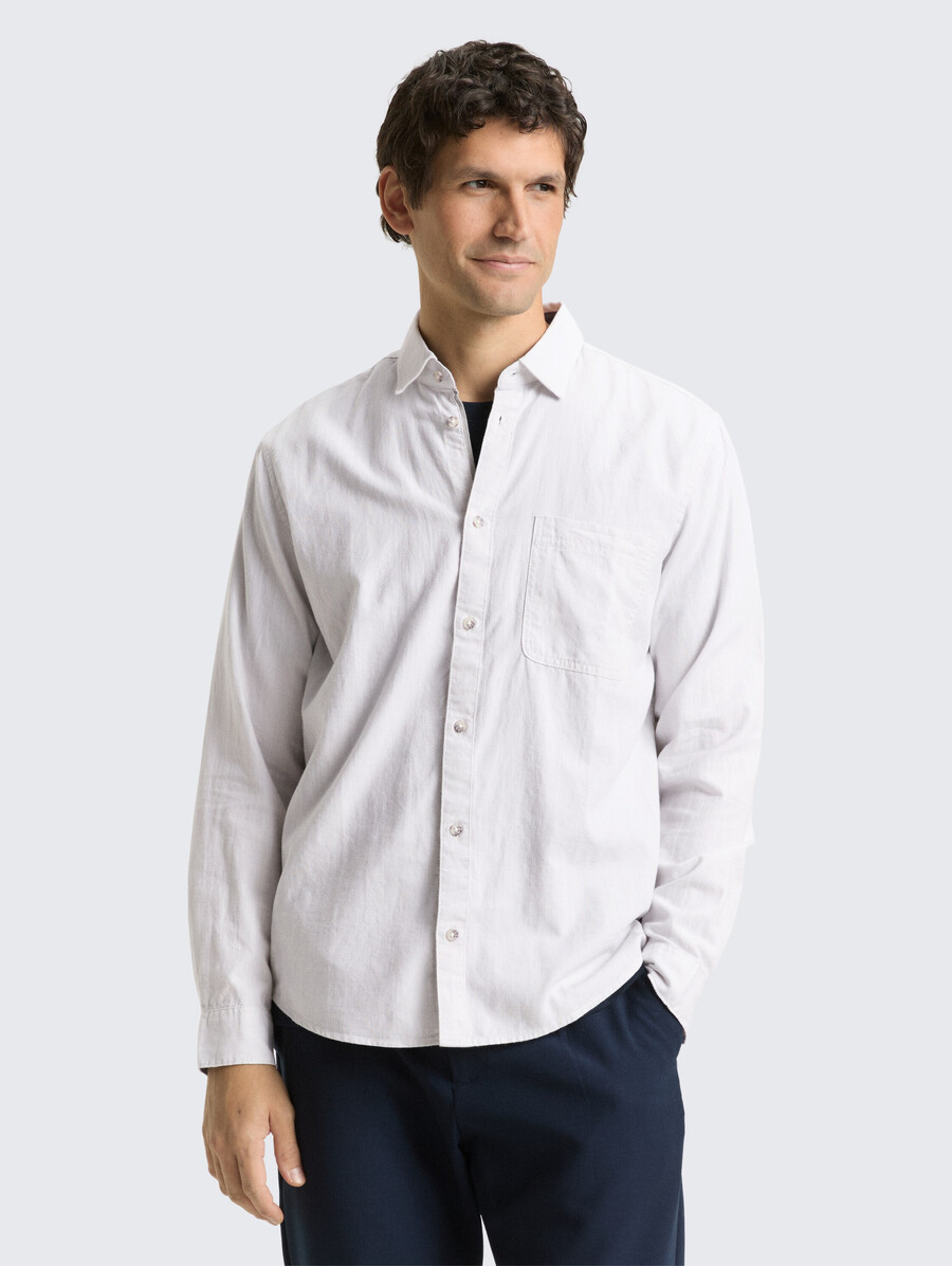 camicia vestibilità regolare con taschino sul petto