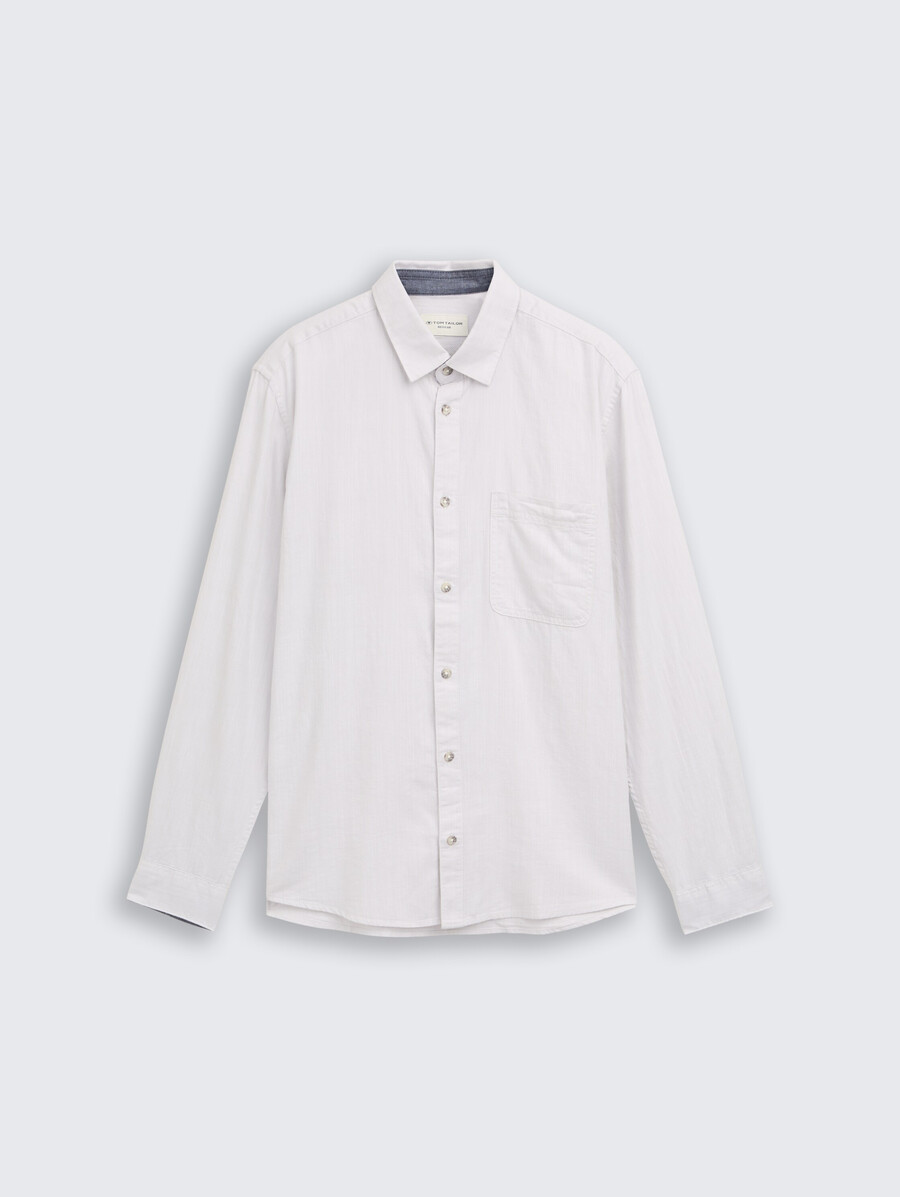 camicia vestibilità regolare con taschino sul petto