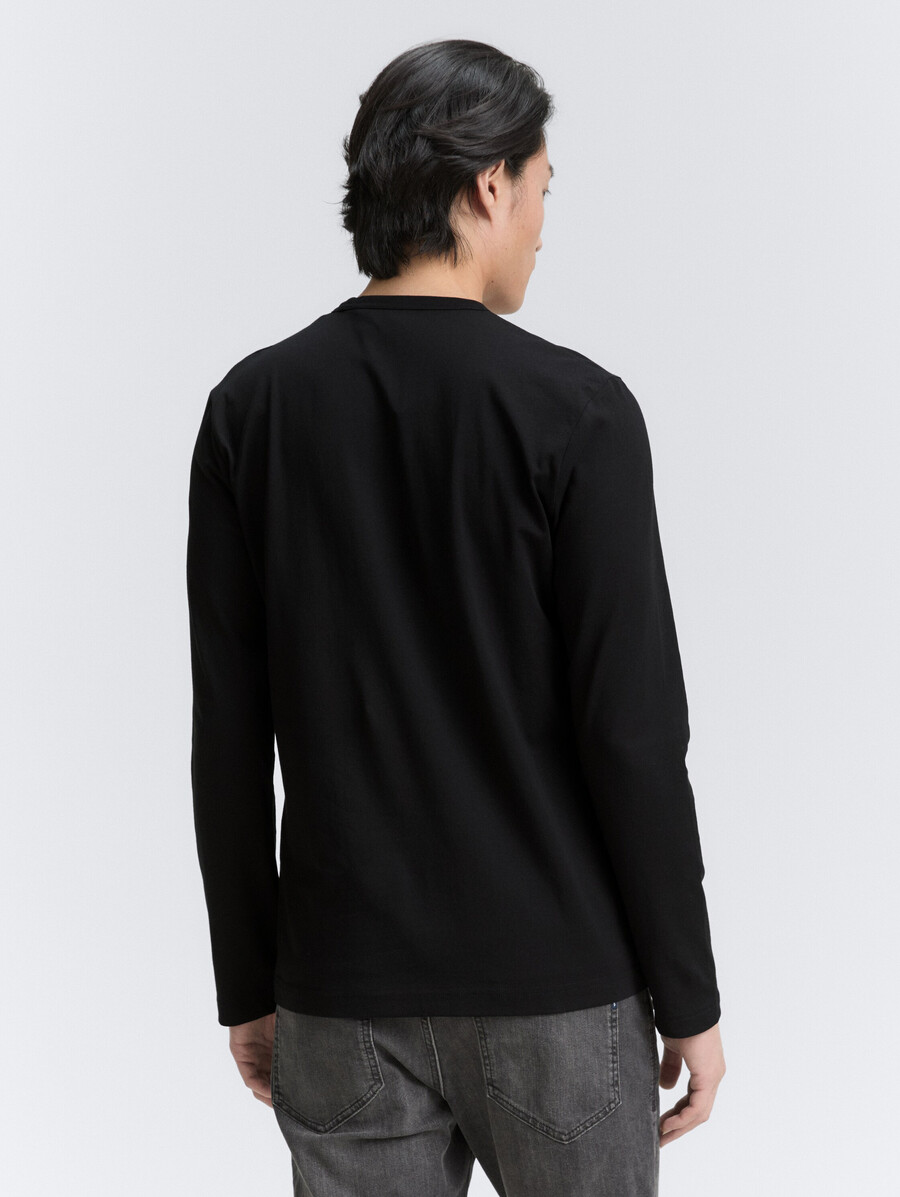 camicia a maniche lunghe slim fit elasticizzata