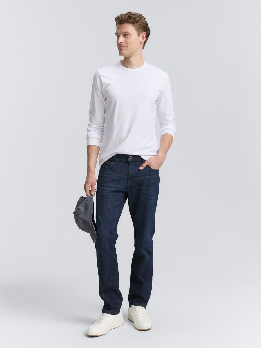camicia a maniche lunghe slim fit elasticizzata