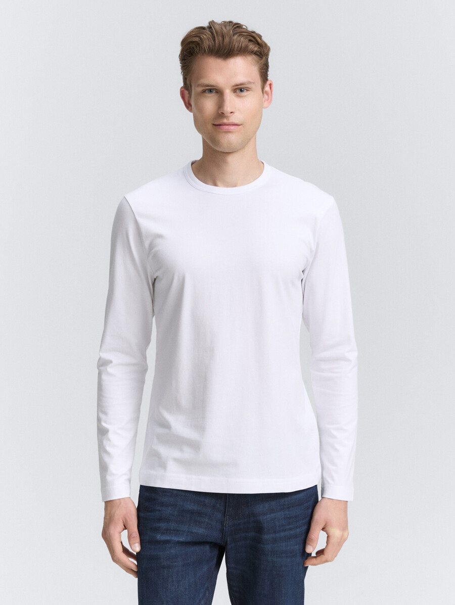camicia a maniche lunghe slim fit elasticizzata