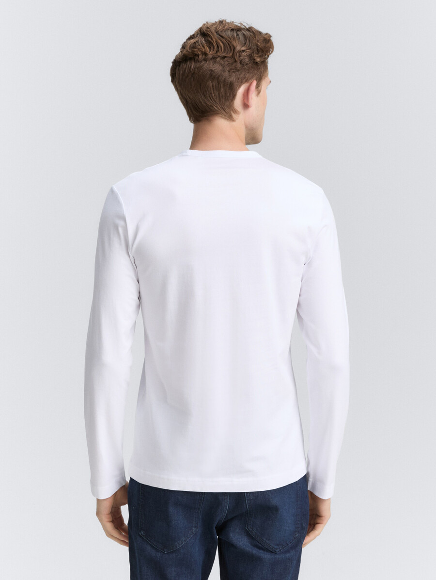 camicia a maniche lunghe slim fit elasticizzata