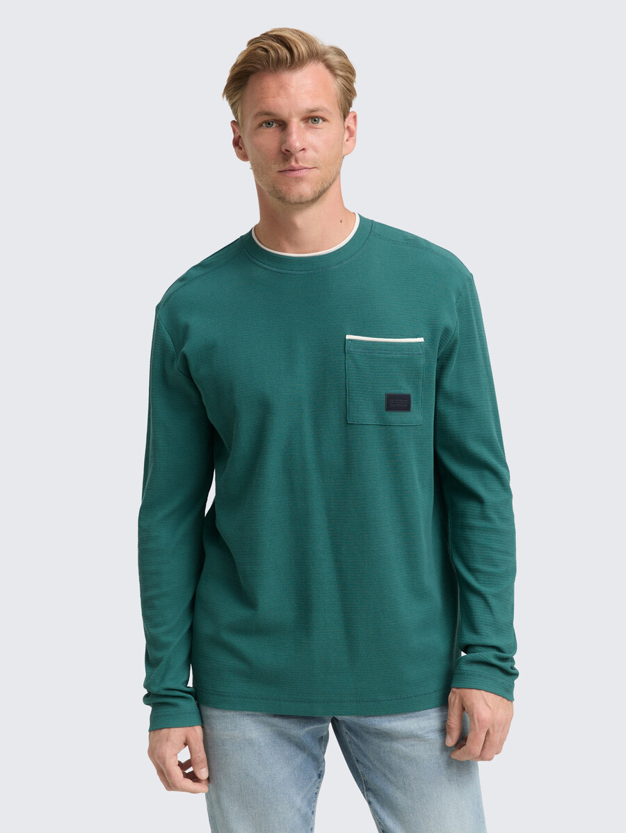 camicia a maniche lunghe in cotone 2 in 1