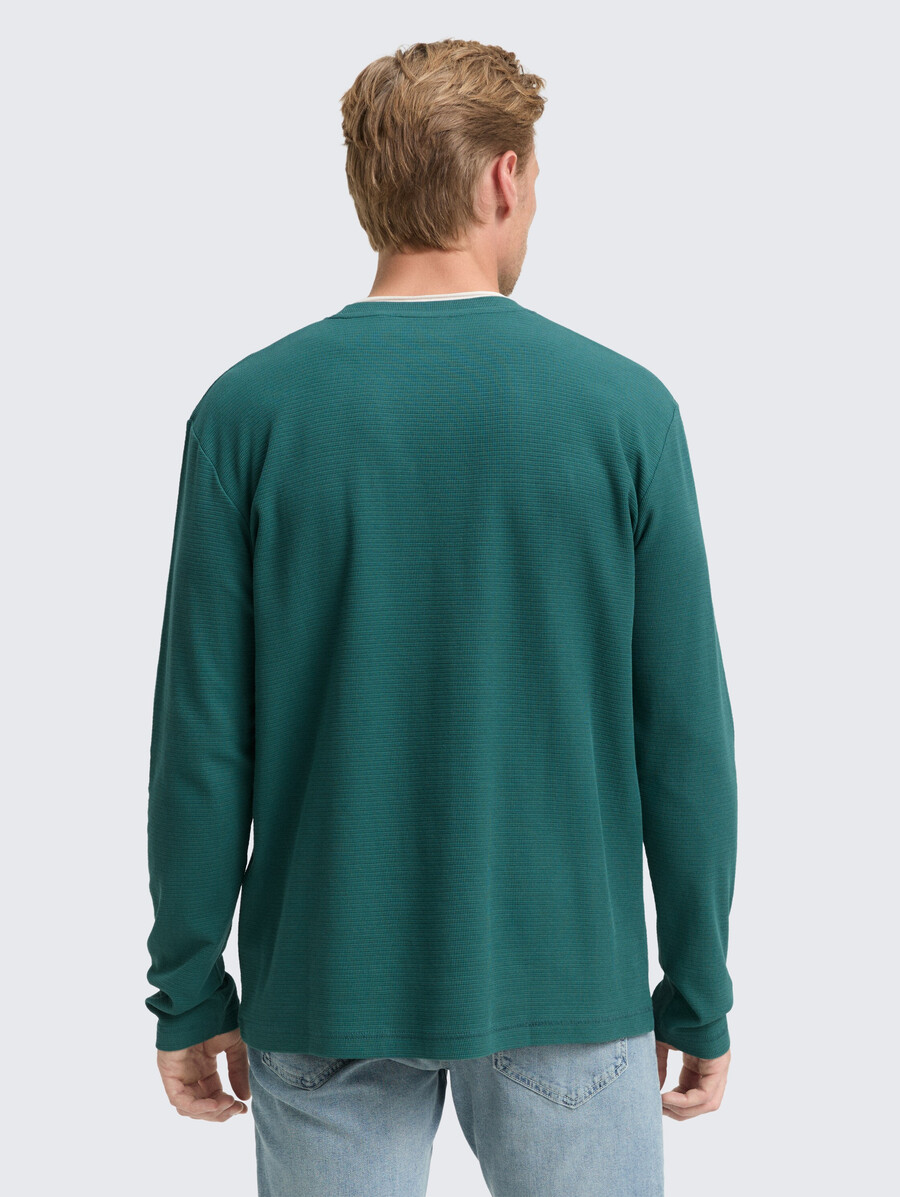 camicia a maniche lunghe in cotone 2 in 1