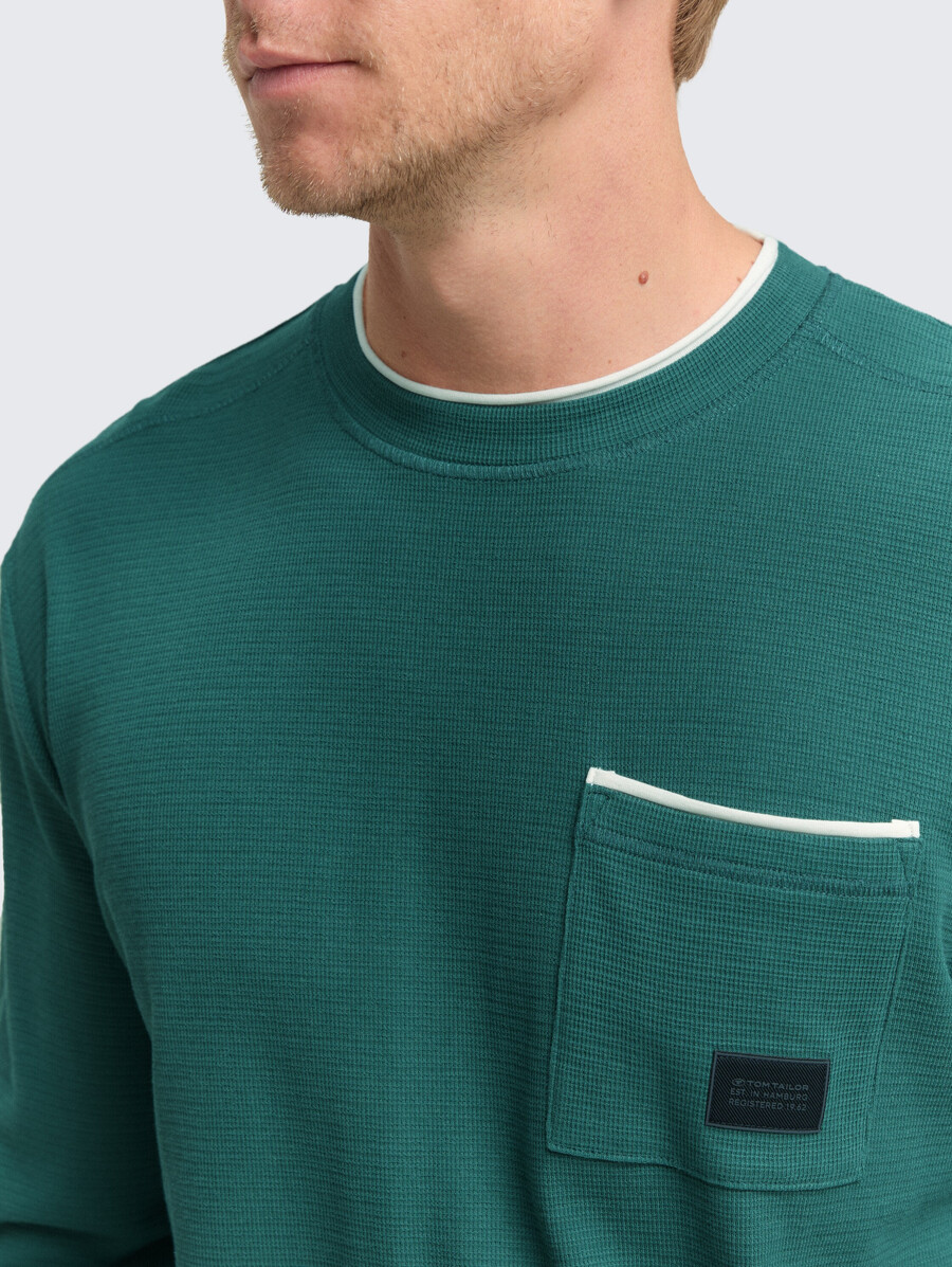 camicia a maniche lunghe in cotone 2 in 1