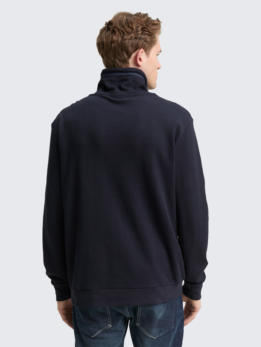 snood maglietta a maniche lunghe con trama a nido dape
