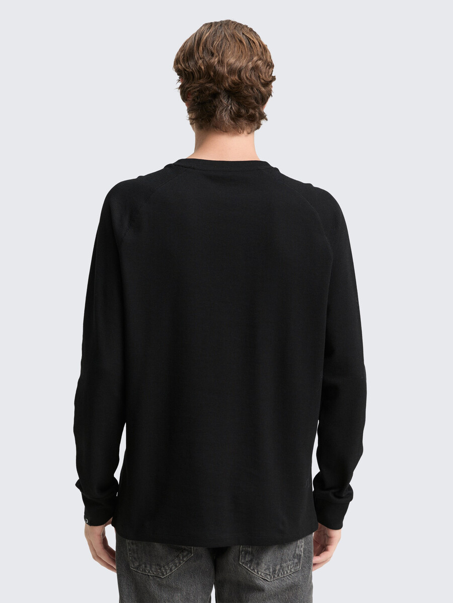 maglia a maniche lunghe con trama a nido dape