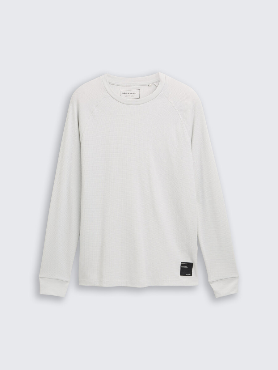 maglia a maniche lunghe con trama a nido dape