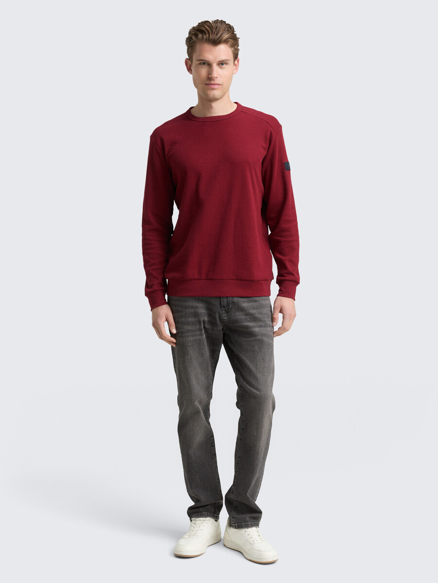 maglia a maniche lunghe con trama a nido dape