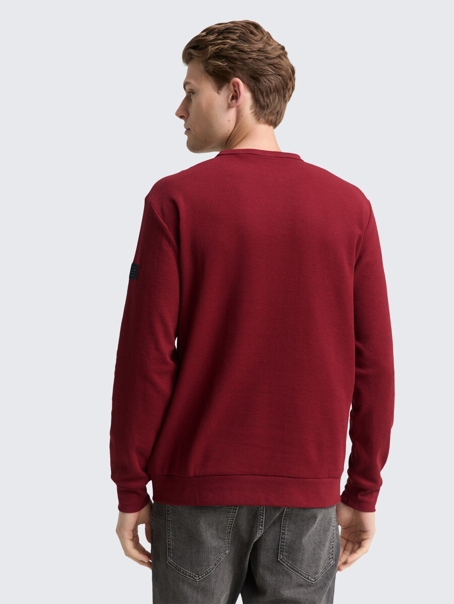 maglia a maniche lunghe con trama a nido dape