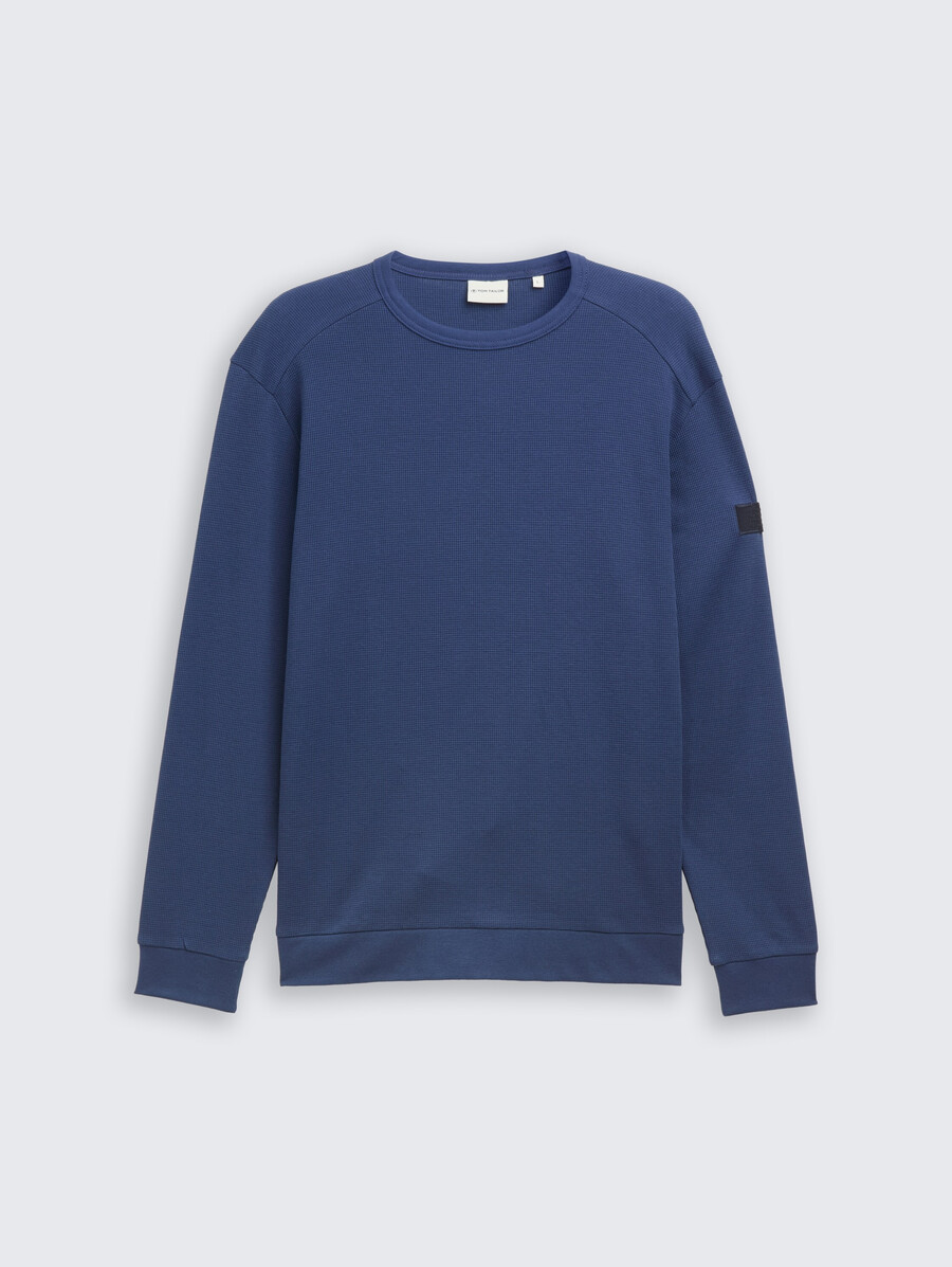 maglia a maniche lunghe con trama a nido dape