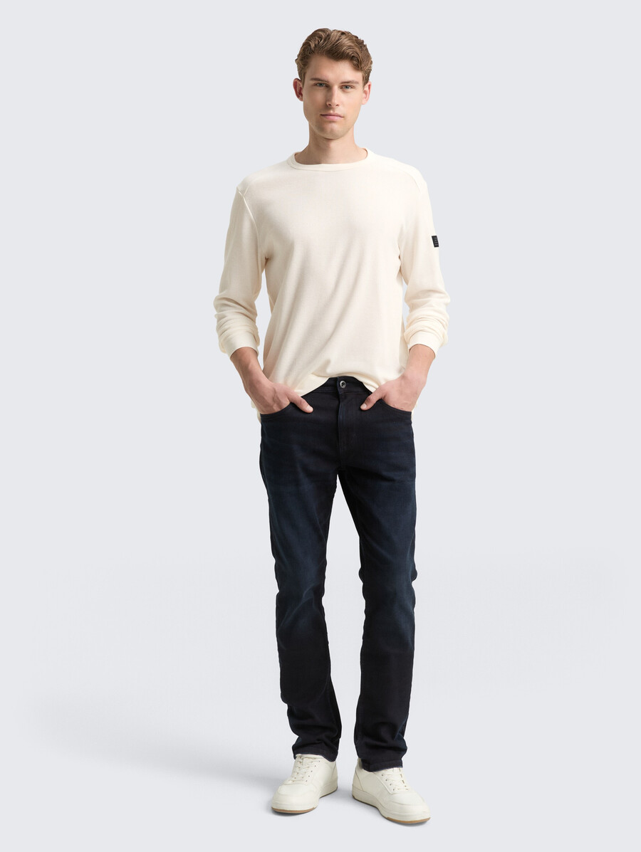 maglia a maniche lunghe con trama a nido dape