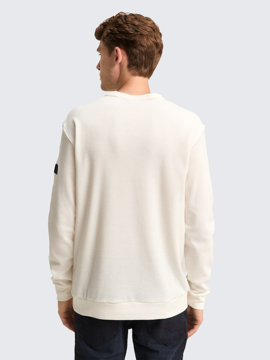 maglia a maniche lunghe con trama a nido dape
