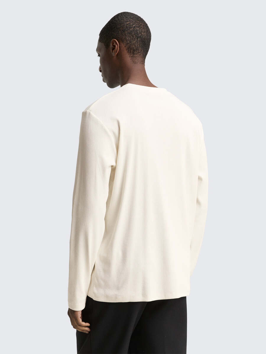 maglia a maniche lunghe con trama a coste