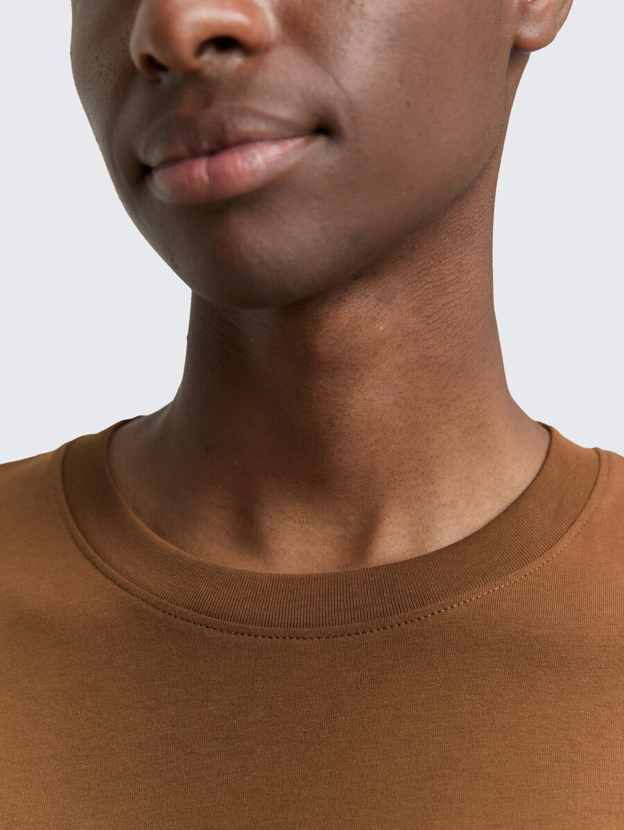 camicia basica a maniche lunghe in cotone