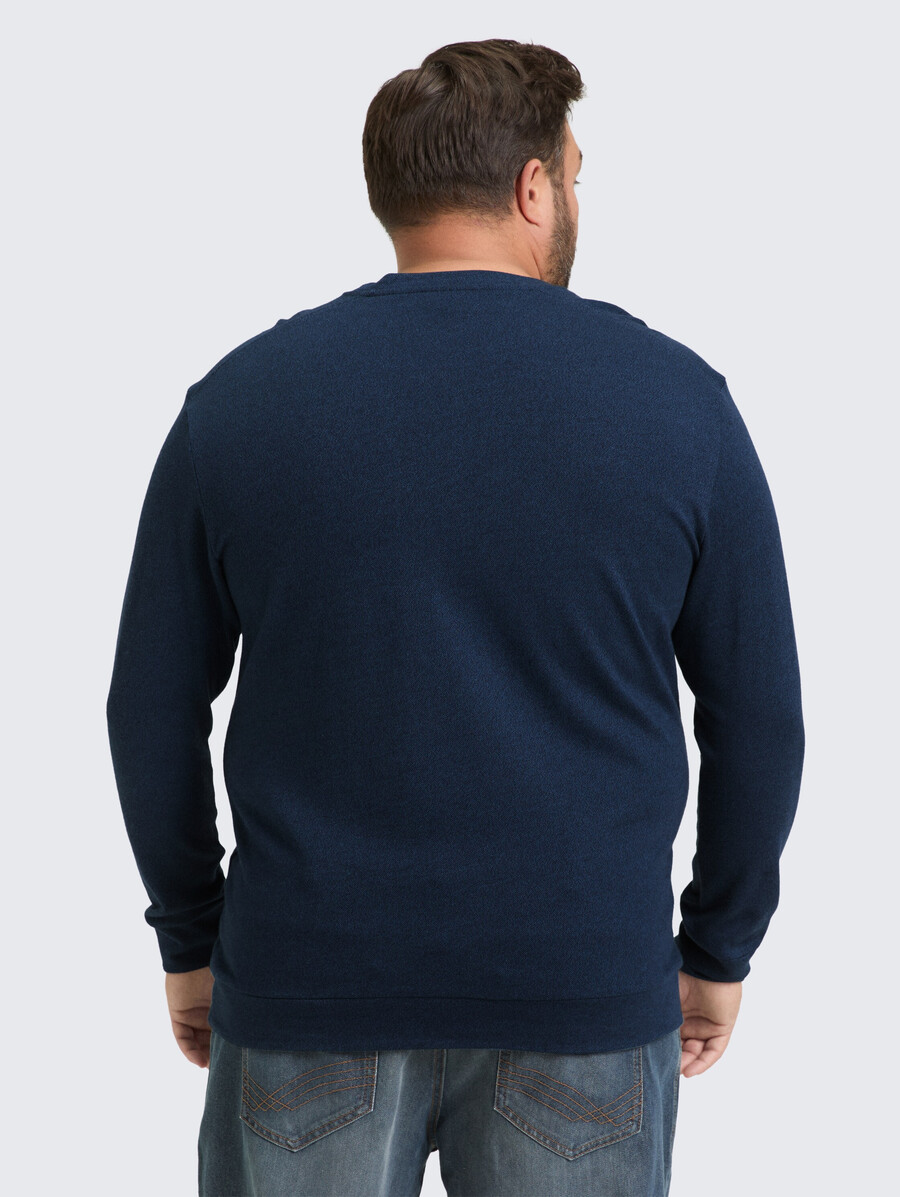 taglie forti - maglietta a maniche lunghe con logo