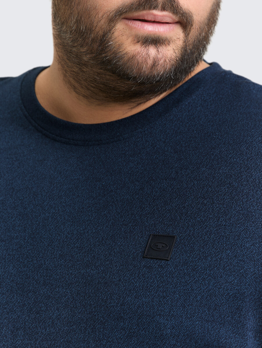 taglie forti - maglietta a maniche lunghe con logo