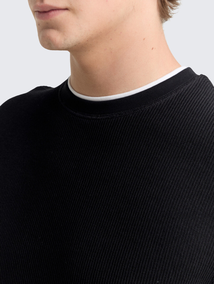 maglia a maniche lunghe con look 2 in 1
