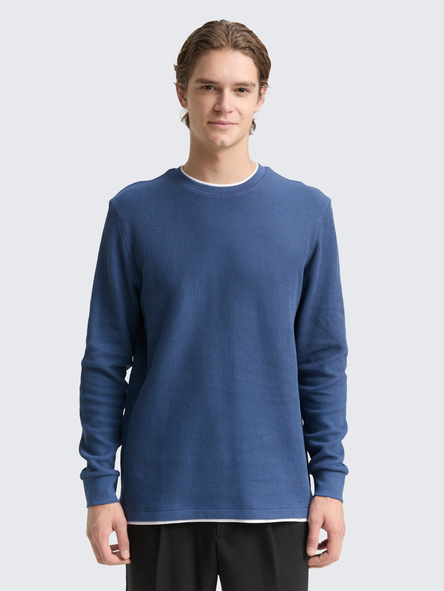 maglia a maniche lunghe con look 2 in 1
