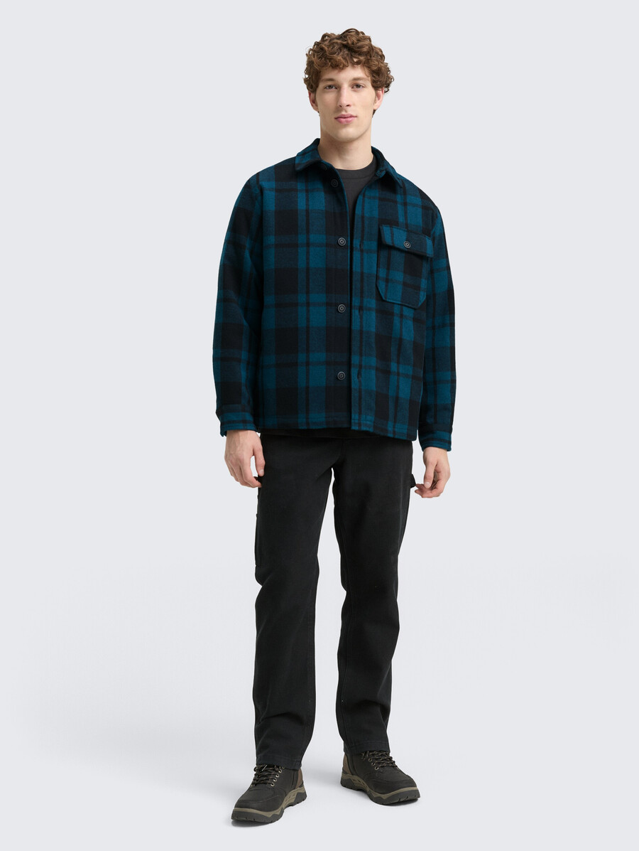 giacca overshirt effetto lana