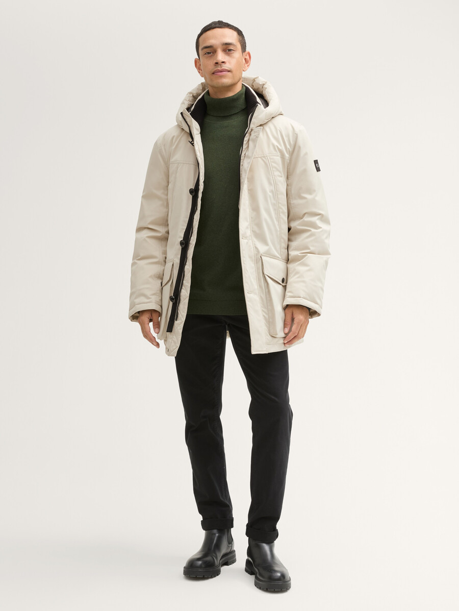 parka artico con cappuccio staccabile