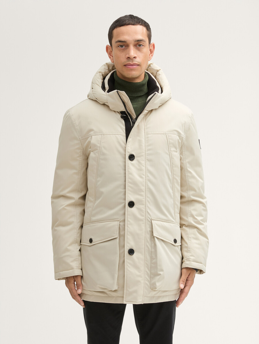 parka artico con cappuccio staccabile