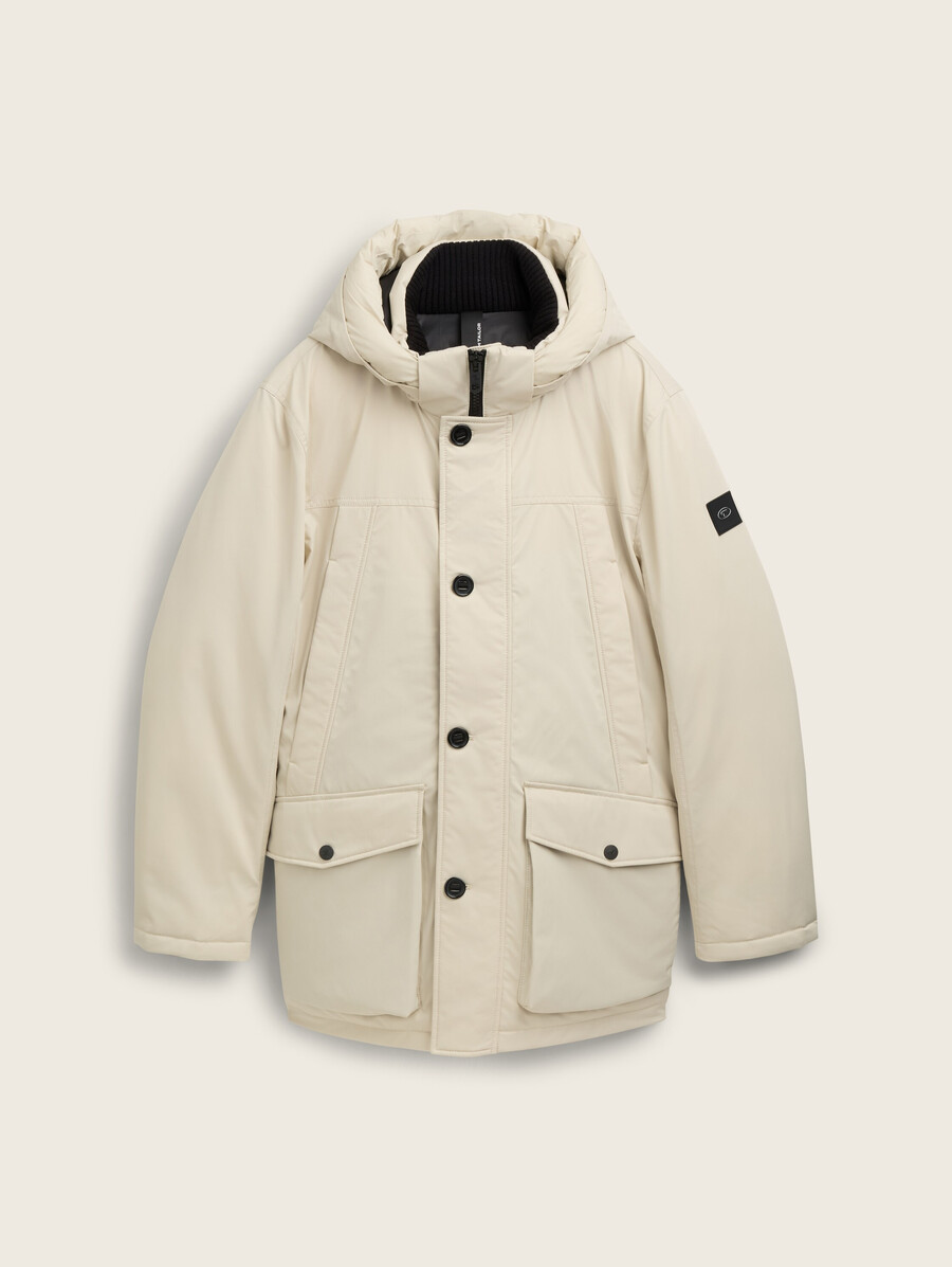 parka artico con cappuccio staccabile