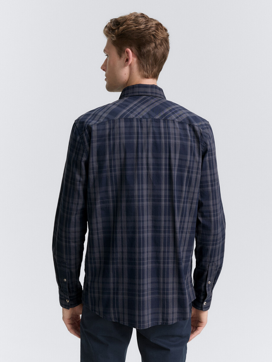 camicia regular fit con motivo a quadri