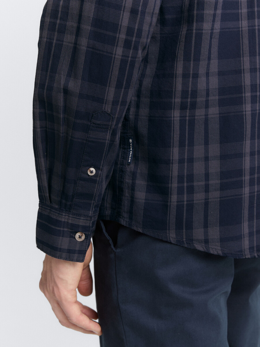 camicia regular fit con motivo a quadri