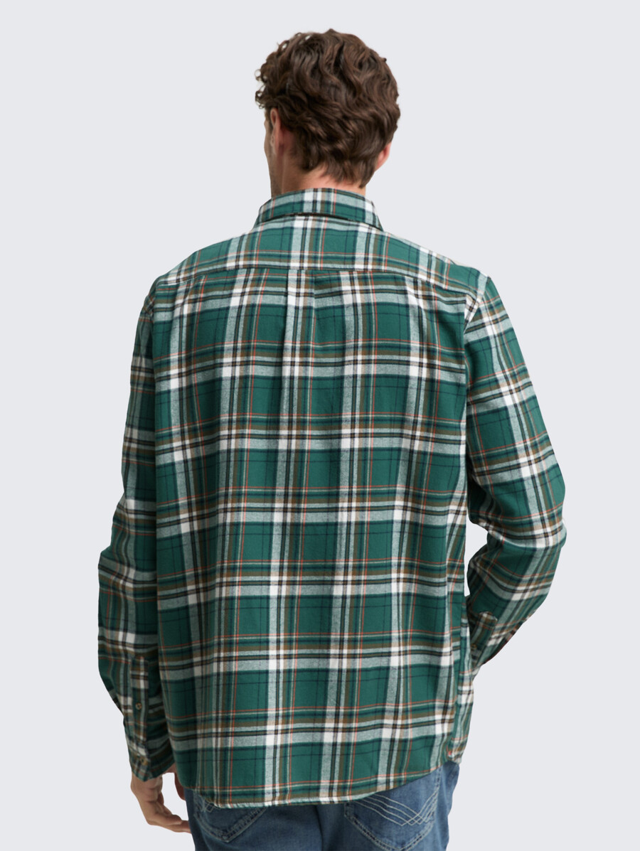 camicia in flanella dalla vestibilità comoda con motivo a quadri