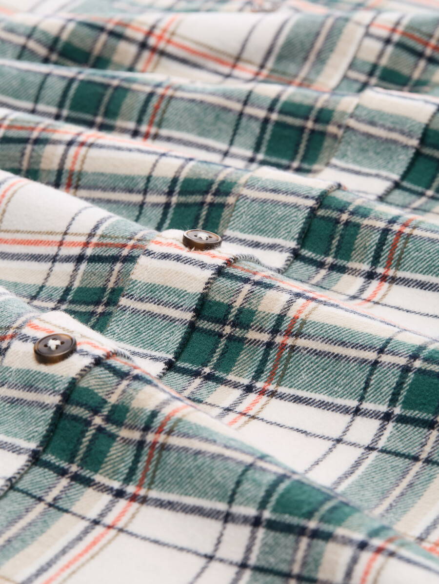 camicia in flanella dalla vestibilità comoda con motivo a quadri