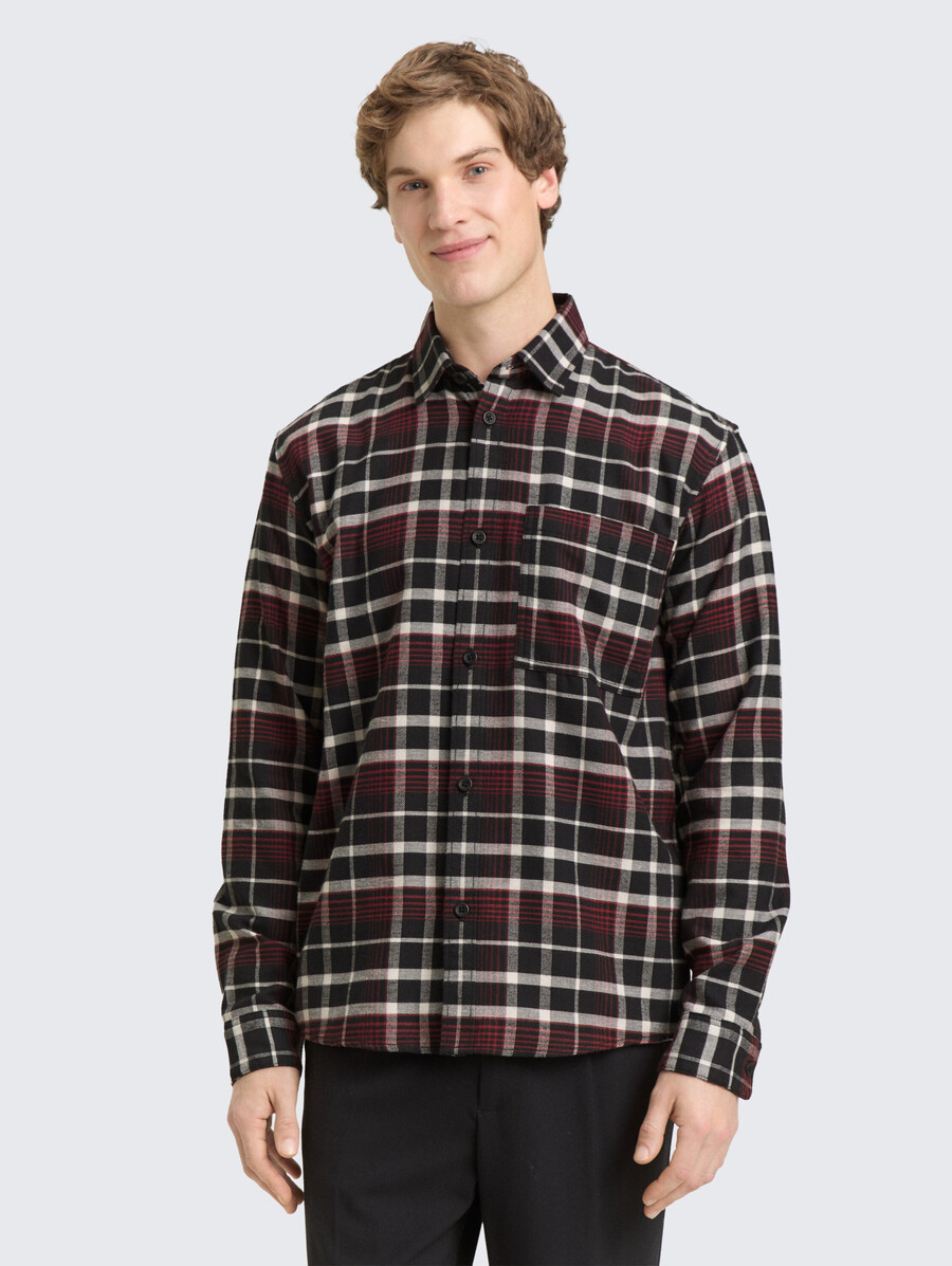 camicia dalla vestibilità rilassata con motivo a quadri