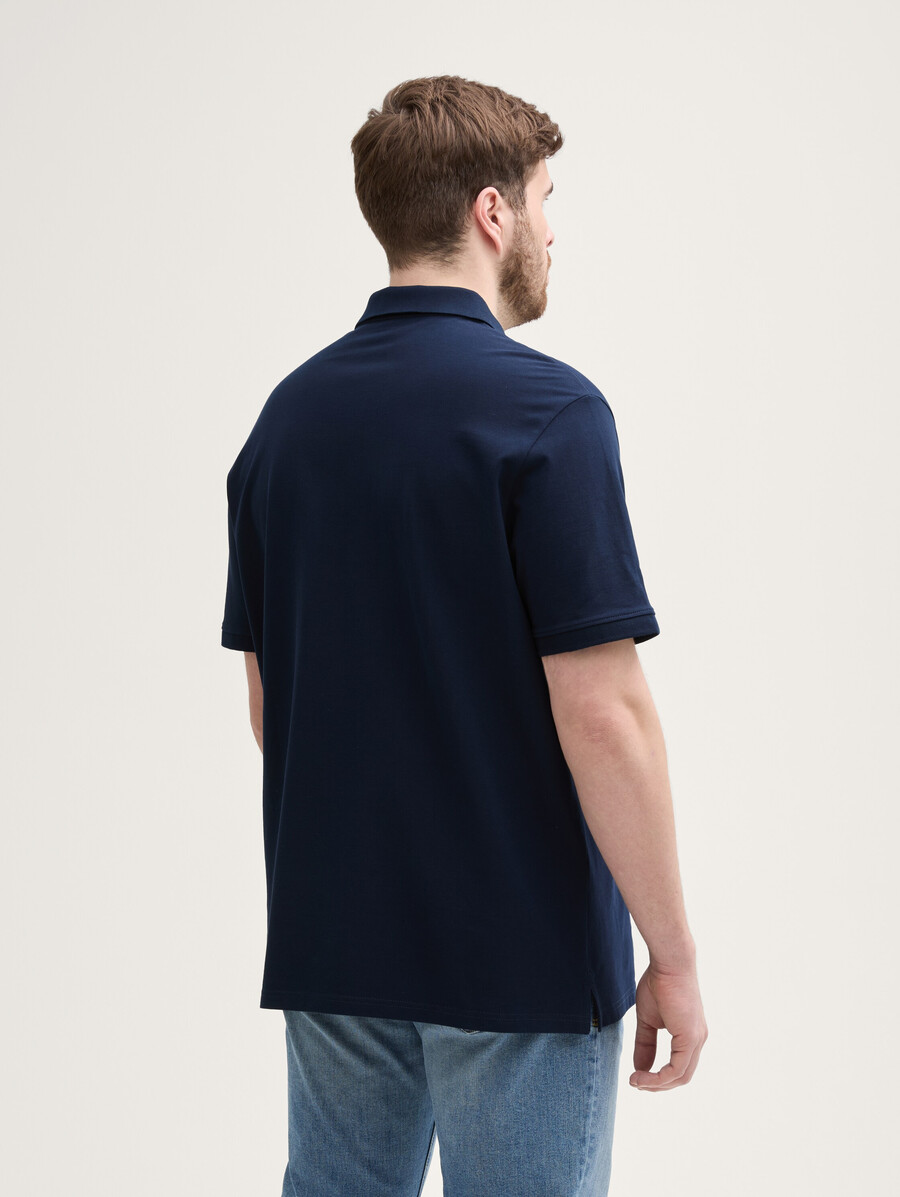 taglie forti - polo in piqué con logo ricamato